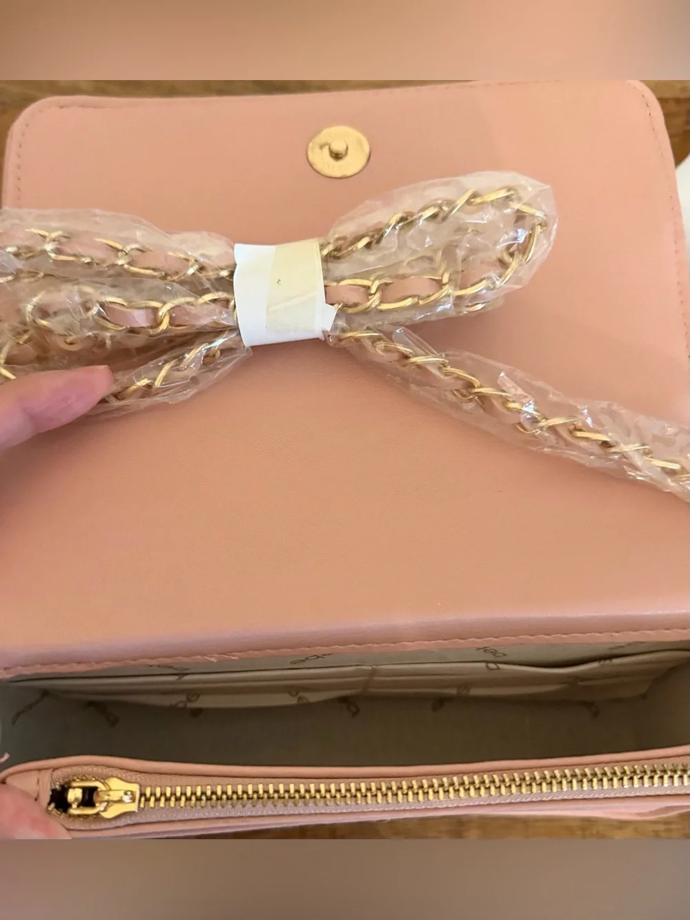 bebe Quilted Blush Pink Chain-Handle Shoulder Bag NWT